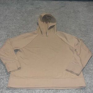 Theory hoodie hood jacket beige brown color theory hood size large